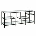 thumbnail image 2 of Evelyn&Zoe Deveraux Rectangular TV Stand with Glass Shelves for TV's up to 65" in Blackened Bronze, 2 of 9