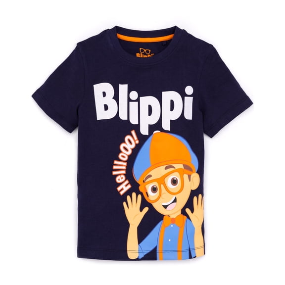Blippi Character Unisex Kids Blue Short Sleeved T-Shirt | 4-5 Years | Made by Vanilla Underground