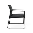 thumbnail image 4 of Lesro Gansett Steel and Fabric Waiting Room Oversize Guest Chair in Black/Adler Nocturnal, 4 of 5