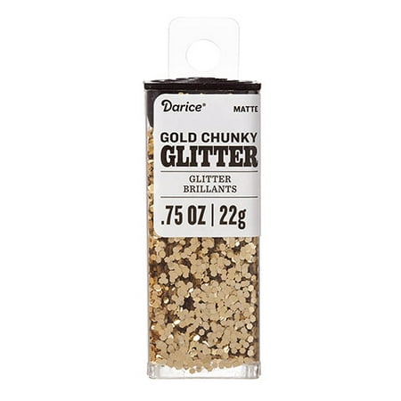 Projects That Glitter - Apply this gold chunky glitter to any project that needs a little pizzazz. Its matte finish creates a look that's modern and cool.