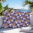 thumbnail image 3 of Halloween Throw Pillow Covers 16x16 Inch Set of 2, Orange Pumpkin Funny Ghost Black Cat Purple Waterproof Outdoor Pillow Covers, Decorative Cushion Pillowcases for Couch, Sofa, Bed, Garden, Patio, 3 of 9