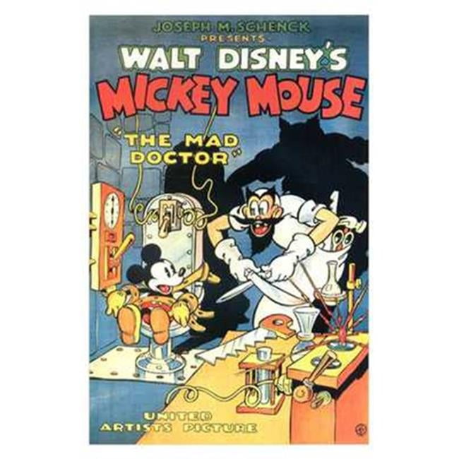 The mad doctor Mickey Mouse Disney cartoon poster print
