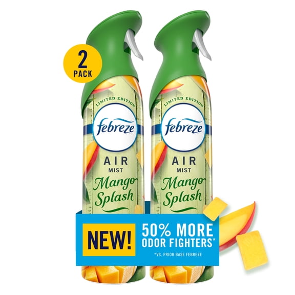 Febreze Air Mist Air Freshener Spray, Mango Splash Scent, 8.1oz, 2 Count