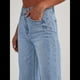 thumbnail image 5 of Pantalones Vaqueros de Pierna para Mujer, Cintura Alta, Elásticos, con Dobladillo Sin Rematar Azul L, 5 of 7