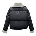 thumbnail image 6 of Oksale Cropped Puffer Jackets for Women Casual Lapel Quilted Outerwear Comfort Long Sleeve Overcoats for Winter 2025 Black XXL, 6 of 8
