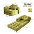 thumbnail image 2 of BYBYME Folding Sofa Bed,8 Inch L Shape Convertible Sofa Bed with Armrests,Floor Sofa Memory Foam Mattress with Pillows,Portable Folding Chair Bed,Lounger for Living Room and Bedroom,etc.,Green, 2 of 7