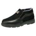 thumbnail image 4 of Black Men'S Snow Boots With Fleece Lining And Thickened Design For Cool Weather Comfortable And Soft-Soled, 4 of 9