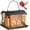 Pinecone Brown, variant on Bird Feeders for Outdoors Hanging, Metal Bird Feeder with Double Suet Cage Weatherproof Metal Roof, 3.5Lbs Large Capacity Great for Attracting Finch Cardinal Chickadee Wild Birds, Berry Red