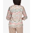 thumbnail image 5 of Alfred Dunner Womens  Textured Chevron Top With Twisted Detail, 5 of 6