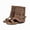 Black, variant on Women's Cutout Breathable Sandal Boots - Summer Open Toe Wedge Roman Style Ankle Boots with Buckle & Hidden Height Increase