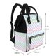 thumbnail image 2 of Disketp Colorful Checkerboard Mochila de Pañales de Gran Capacidad con Múltiples Bolsillos, Mochila de Viaje Multifuncional para Bebé, Unisex, Moderna y Resistente, 2 of 6