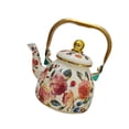 thumbnail image 2 of Tetera de esmalte, hervidor de agua caliente, diseño clásico retro, tetera resistente de 1,2 l, cafetera para cocina, hogar, oficina, agua caliente. Estilo A, 2 of 8
