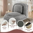 thumbnail image 5 of Adjustable Foldable Human Dog Bed Sofa,Bean Bag Floor Chair for Adults,  Gray, 5 of 7