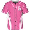 thumbnail image 2 of Personalized Breast Cancer Jersey, Pink Ribbon Awareness Soccer Shirt Baseball Breast Cancer Survivor Pride Jersey (4XL), 2 of 4