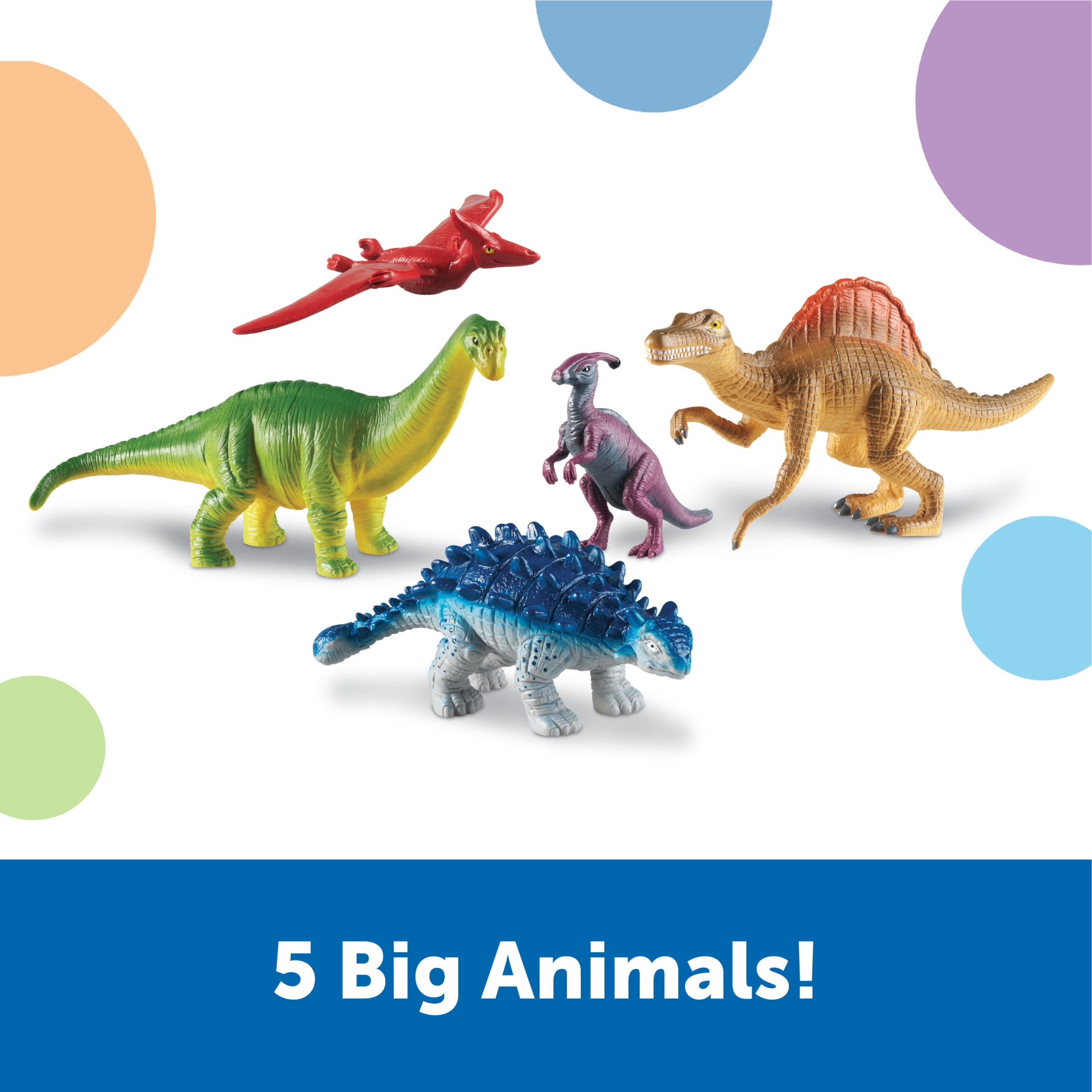 Learning Resources Jumbo Dinosaurs Set 2, Toddler Outdoor Toys, Animal Figurines, Ages 3+