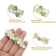 thumbnail image 5 of Unique Bargains Flower Hair Clips for Women Vintage Rhinestone Hair Barrettes Flower Hairpin French Faux Crystal Flower Hairpin Hair Accessories Green, 5 of 7