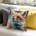 thumbnail image 3 of ZFLMY Fox Throw Pillow Covers, Butterfly Pillow Covers, Oil Painting Polka Dots Cushion Covers, Cartoon Wild Hunting Animal Dream Decorative Pillow Covers 20x20in, 3 of 5