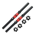 thumbnail image 3 of DYNWAVECA 2Pcs Dumbbell Handles Barbell Handles Comfortable Easy Installation Sturdy Dumbbell Bars with 4 Collars for Strength Training 35cm, 3 of 9
