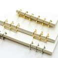 thumbnail image 4 of 12 Pcs 3 Ring Book Rings Leaf Binders Office Book Rings Snap Split Hinged 20mm Inner Diameter Book Ring Gold, 4 of 6