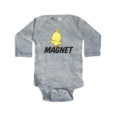 

Inktastic Im a Chick Magnet Gift Baby Boy Long Sleeve Bodysuit