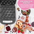 thumbnail image 2 of Máquina para hacer donas de 23 minicarquillas – Fabricante de donas eléctrica, antiadherente, de calentamiento rápido, fácil de usar para el hogar y restaurantes, perfecta para desayunos, aperitivos, 2 of 5