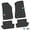 Black w/ Blue & White insert, variant on Flextread Floor Mats for 18-24 Jeep Wrangler JL 2-Door - Mopar Licensed Factory Fit - Rugged Woods Camouflage w/ White Jeep Wave w/o Wheel Insert - 100% Made in USA