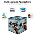 thumbnail image 2 of Cattle Foldable Storage Box with Handle, 10.8"x10.5"x10.6", Large Capacity Organizer Bins, 2 of 6