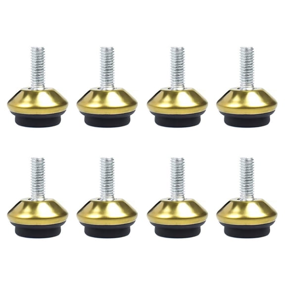 Adjustable Swivel Leveling Feet, 8 PCS Furniture Levelers, Heavy Duty Self Leveling Feet for Tables, Chairs, Cabinets, Workbench，23*28.5mm