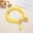 Yellow, variant on Sweet Crystal Daisy Flower Bracelet Women Glass Beads Elastic Rope Bracelet-_-Green