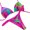 Rose Red, variant on 2Pcs/Set Women Bikini Set Halter Lace-Up Sleeveless Bra Braided Rope Swimming Briefs Set Quick Drying Beachwear