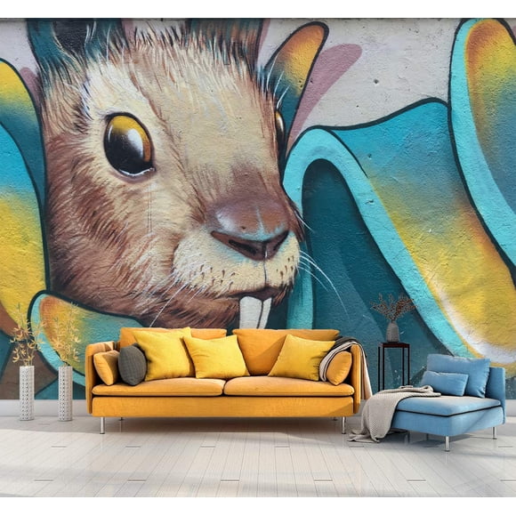 SIGNFORD Wall Mural Colorful Graffiti Removable Wallpaper Wall Sticker for Bedroom Living Room - 100x144 inches