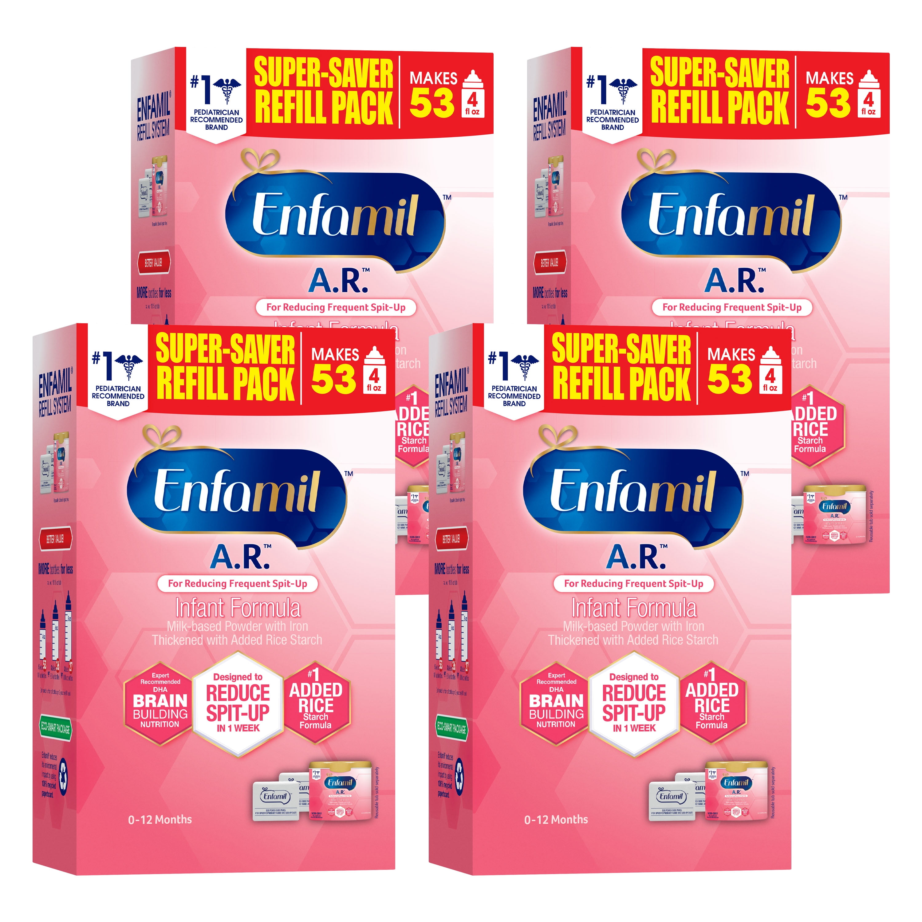 Enfamil A.R. Infant Formula for SpitUp Powder, 32.2 oz Refill Box (4