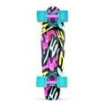 thumbnail image 4 of Mini-cruiser rétro 22 po pour enfants, ados et adultes – plateau composite flexible, roues de 62 mm, trucks en aluminium 3,25 po – Rave bleu/fluo – Madd Gear, 4 of 7