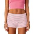thumbnail image 2 of Ruimatai Women's Biker Shorts High Waisted Striped Stretch Soft Casual Yoga Shorts for Workout Daily Wear Loungewear, 2 of 6