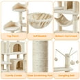 thumbnail image 4 of Yaheetech 67.1'' H Multi-Level Cat Tree Cat Tower with Condos, Beige, 4 of 6