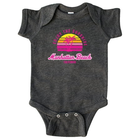 

Inktastic Summer Enjoy the Sunshine Manhattan Beach California in Pink Gift Baby Boy or Baby Girl Bodysuit