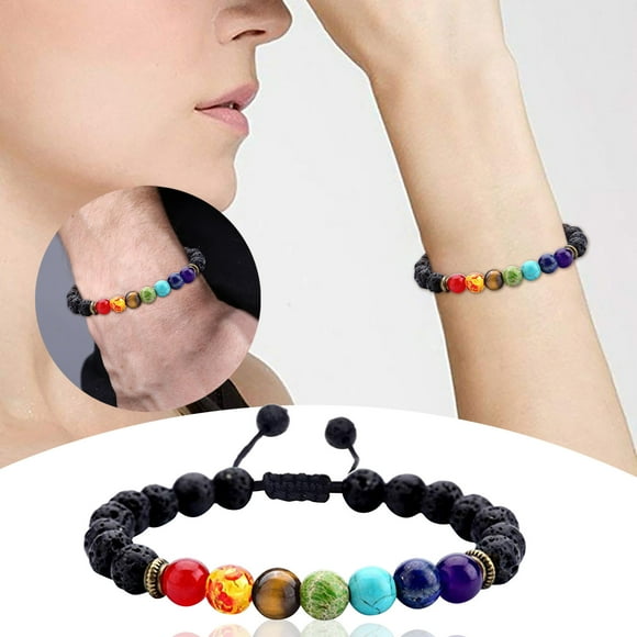 SIfdSeng Seven Veins Energy Bracelet Men Ladies Adjustable Drainage Bracelet Anklet Bracelet Chakra Energy Protection Gift Hand Chain Bracelet Tennis Bracelet Black Bracelet