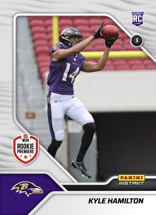 NFL 2022 Instant RPS First Look Football Kyle Hamilton Trading Card