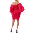 thumbnail image 3 of Ella Samani Women's Plus Size Butterfly Sleeve Shift Dress with Split Sleeves, 3 of 3