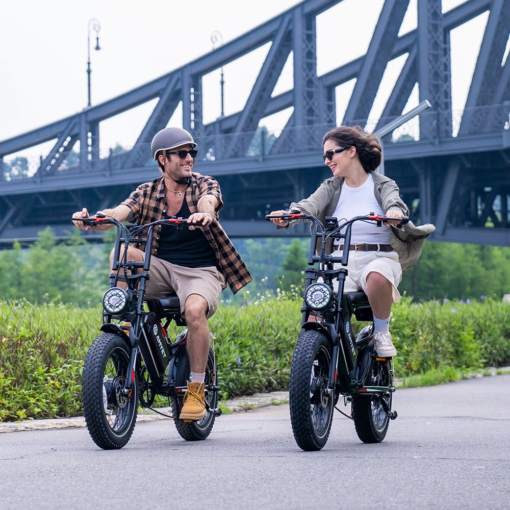 High performance 1000W off-road electric bike - 20-inch off-road tires, 50km range, front-wheel drive, hydraulic disc brakes, load capacity 330LB