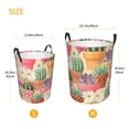 thumbnail image 5 of Bingfone High Detail Succulent And Cactus Seamless Patternsss Waterproof Foldable Laundry Hamper Bucket With Handles For Storage Bin,Clothes Hamper (Medium), 5 of 8
