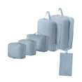 thumbnail image 2 of Luzkey Ensemble de 6 Pcs de Sacs de Rangement de Voyage Sac à Chaussures de Rangement pour Plage Randonnée Voyage Bleu, 2 of 8
