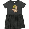 thumbnail image 3 of Inktastic Cute Chipmunk with Sunflower Girls Toddler Dress, 3 of 5