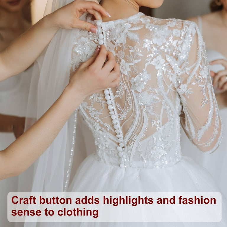 satin covered buttons for wedding dress Amazon.com: Carytalee 30PC Set 1/2 Inch Ivory Satin Fabric Covered Buttons  with Shank and Buttonhole for Wedding Bridal Dress and DIY Sewing Clothing  Dress Handmade Craft