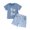 Blue, variant on Baby Boy Outfits Toddler Boys Clothes Summer Outfit Sets Children's Cotton Round Neck Print Short Sleeve Sports 0 3 6 12 18 24 Months T Shirt Shorts Set For And Girls 2-Piece