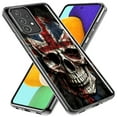 thumbnail image 2 of MUNDAZE Samsung Galaxy A21 Shockproof Clear Hybrid Protective Phone Case British UK Flag Skull Cover, 2 of 5