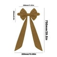 thumbnail image 2 of Summercome Khaki Chair Bows, 2 Pack Velvet Chair Bows for Christmas Wedding Party Decorations, Chair Sashes with Elastic, 11.8 x 29.5 Inch Bands for Dining Room Banquet and Events (Khaki), 2 of 8