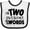 White and Black, variant on Inktastic I'm Two Awesome for Words 2nd Birthday Boys or Girls Baby Bib