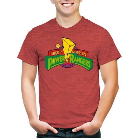 Saban's Mighty Morphin Power Rangers Classic Logo Men's Short Sleeve Graphic T-Shirt