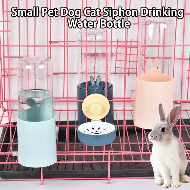 CBFFDC Dog Water Dispenser 500ml Automatic Pet Water Feeder Hangable Removable Small Dog Cage Dispenser Squirrel & Rabbit Supplies